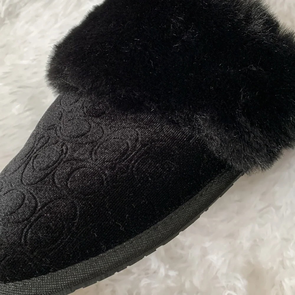 ❌SOLD❌COACH Slippers Black - Picture 3 of 8